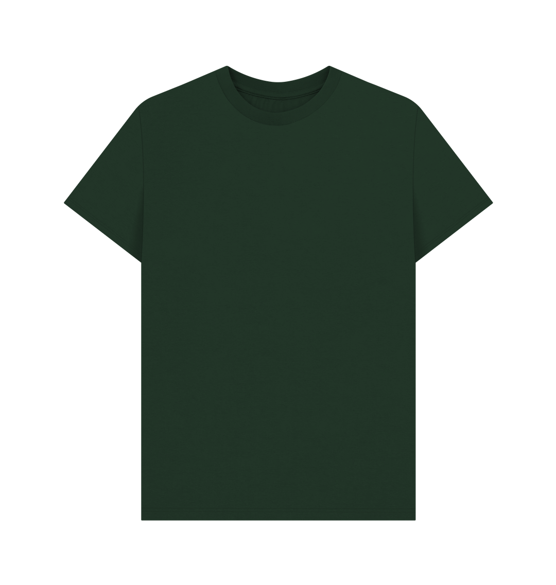 Evergreen Men's Solid Organic Cotton Basic Tee