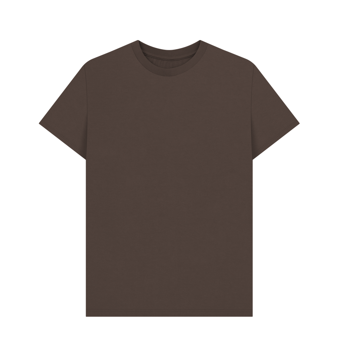 Chocolate Men's Solid Organic Cotton Basic Tee