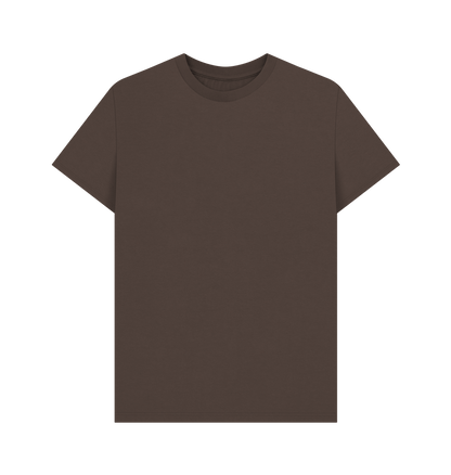 Chocolate Men's Solid Organic Cotton Basic Tee