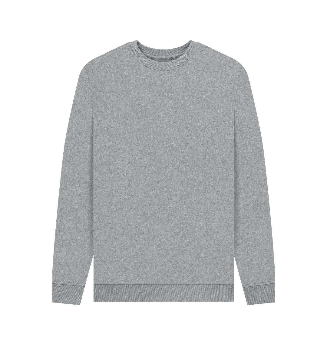 Light Heather Men's Solid Organic Cotton Crewneck Sweater