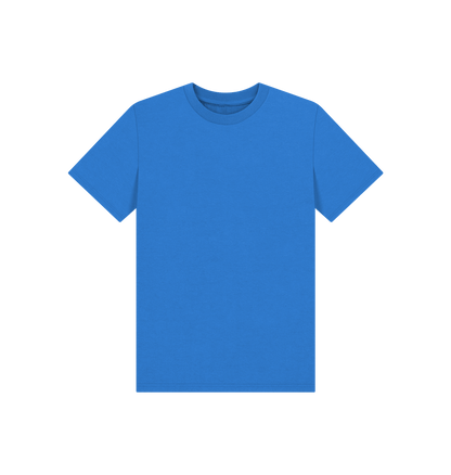 Bright Blue Kid's Solid Organic Cotton Basic T-Shirt