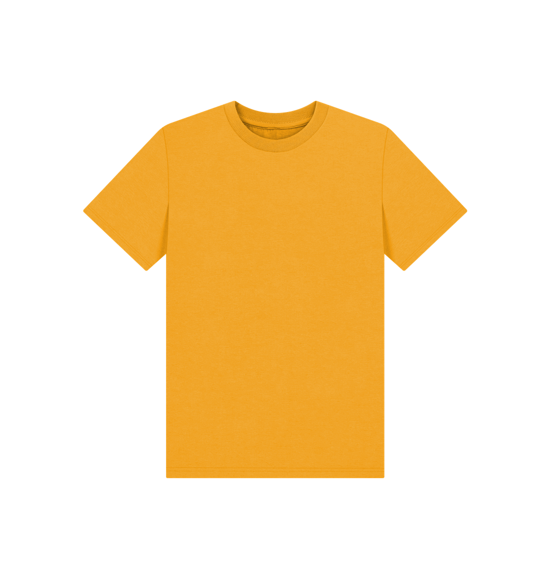 Mustard Kid's Solid Organic Cotton Basic T-Shirt