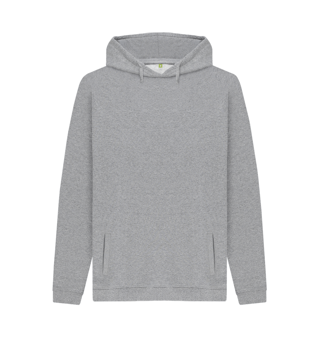 Light Heather Men's Soild Organic Cotton Pullover Hoodie