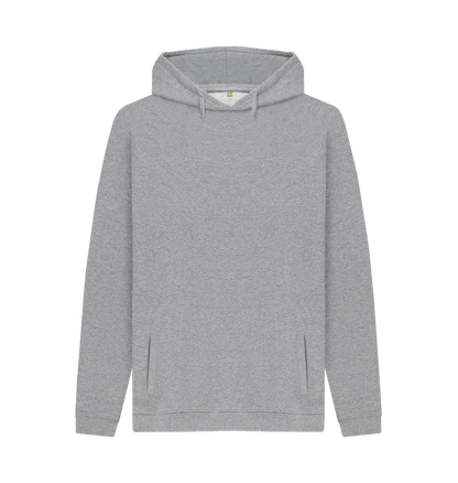 Light Heather Men's Soild Organic Cotton Pullover Hoodie