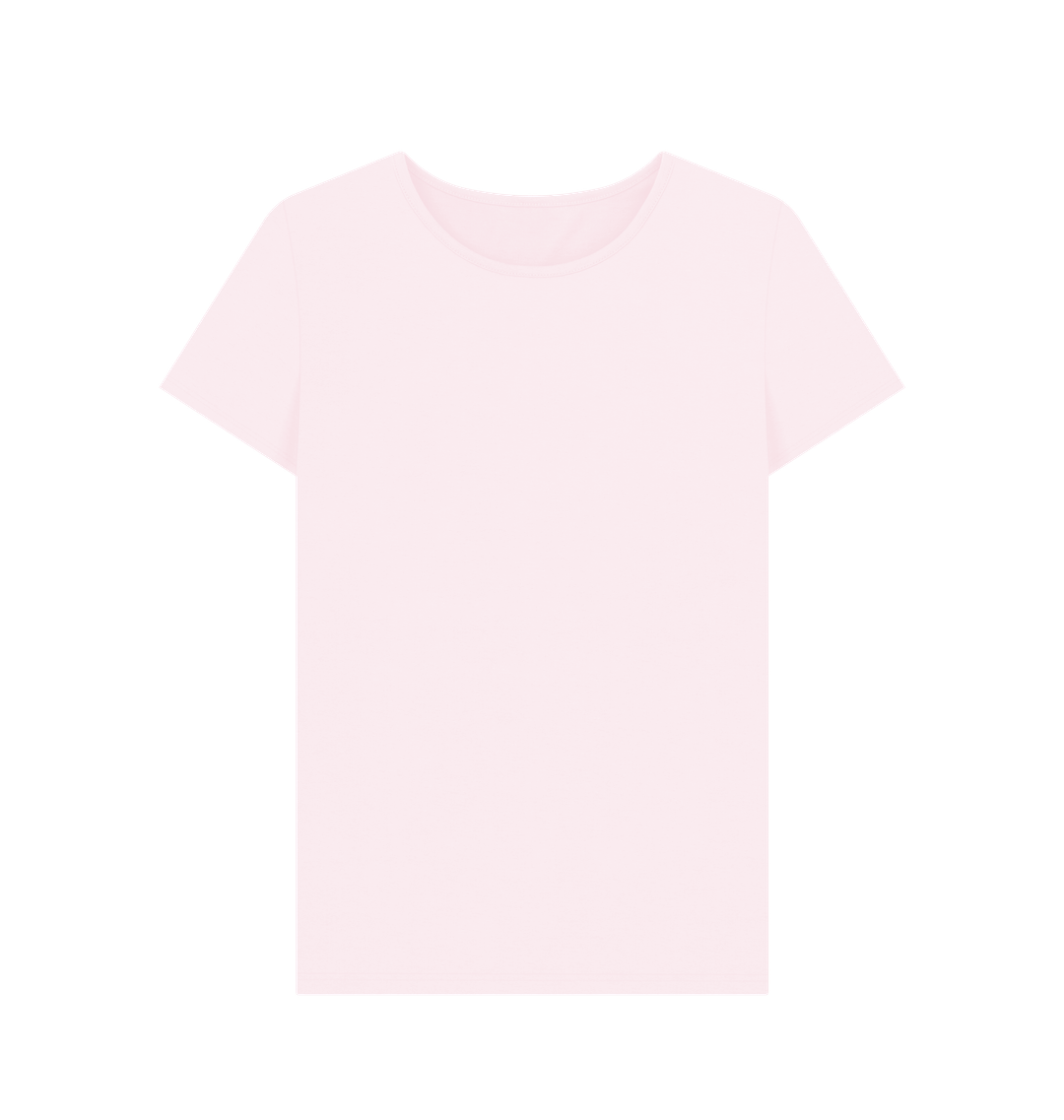 Pink Women's Solid Organic Cotton Crewneck Tee