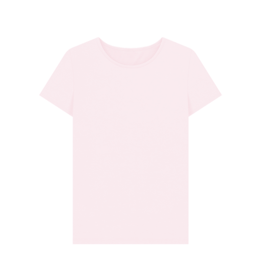 Pink Women's Solid Organic Cotton Crewneck Tee