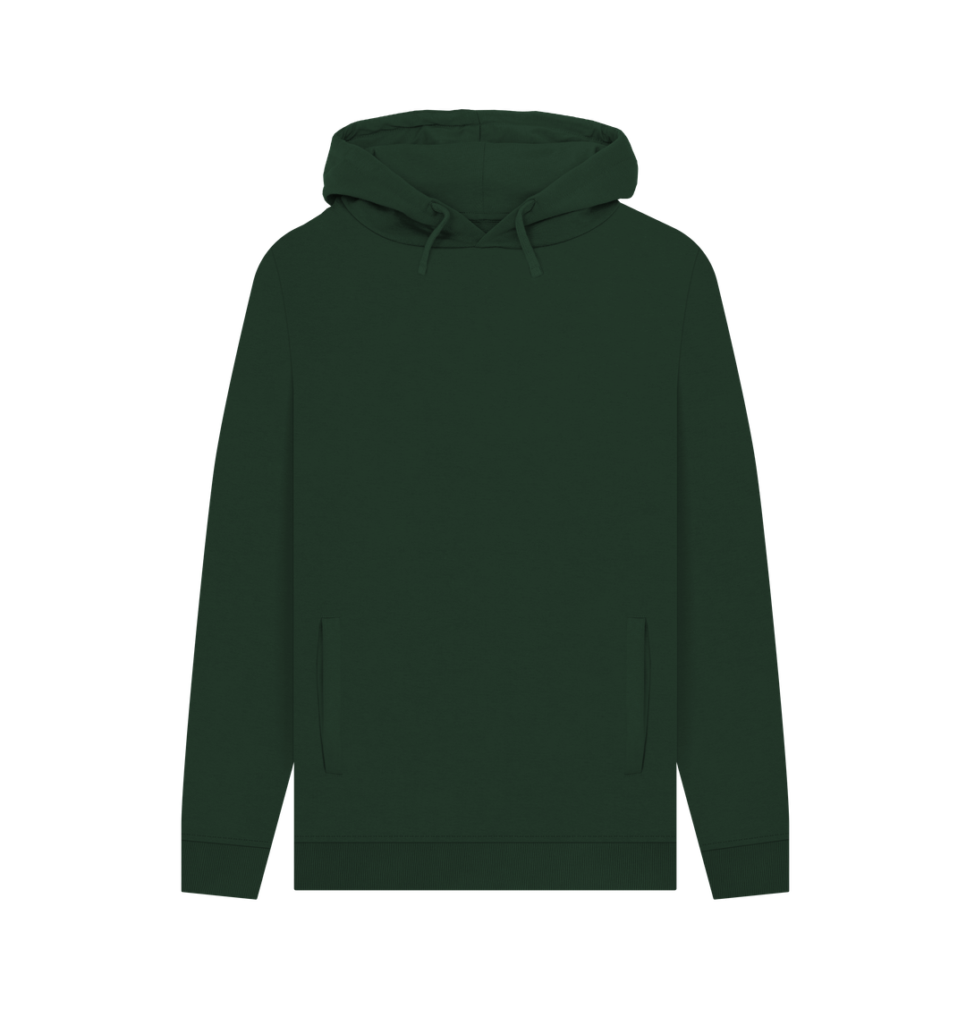 Evergreen Men's Soild Organic Cotton Pullover Hoodie