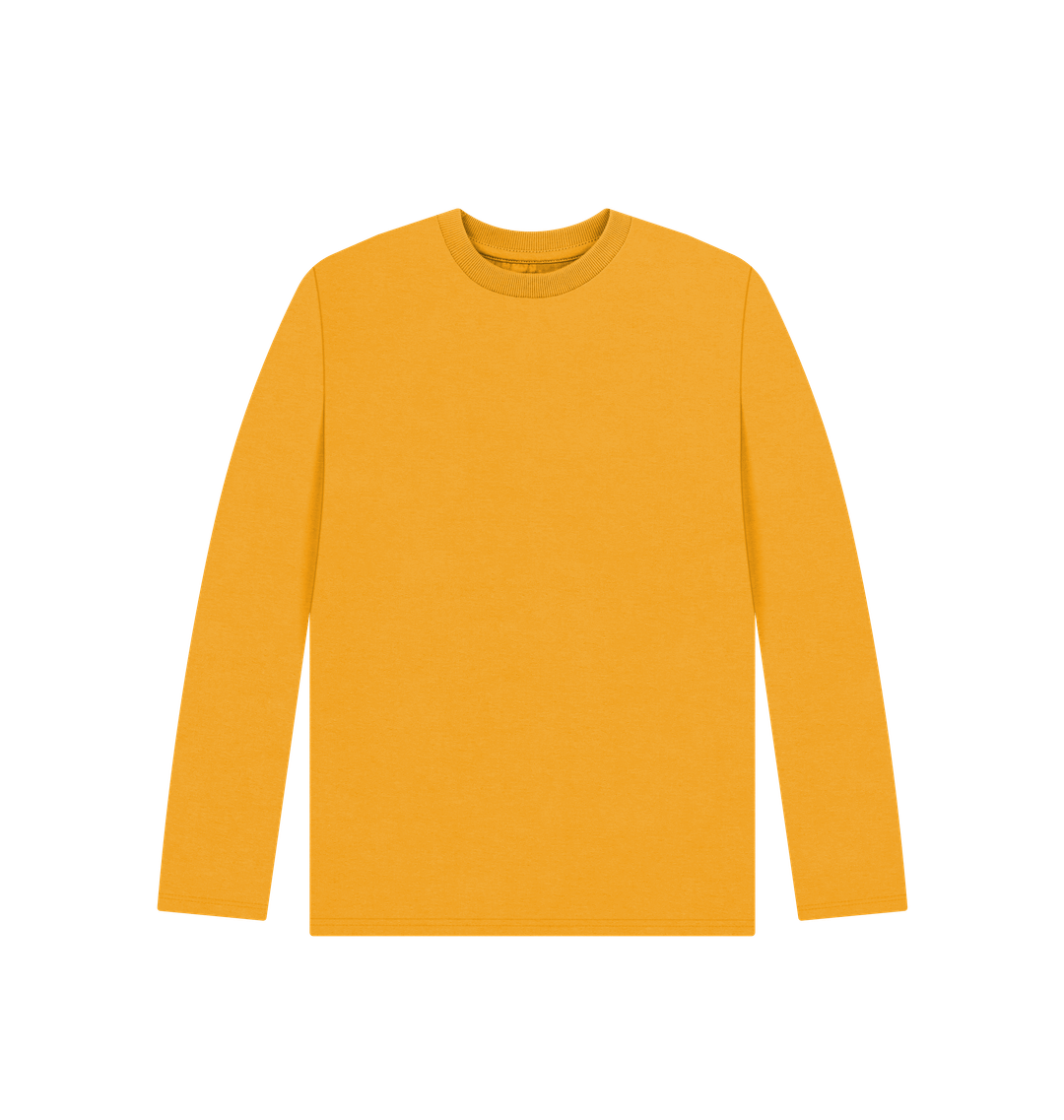 Mustard Kid's Solid Organic Cotton Long Sleeve Tee