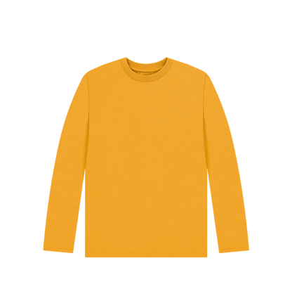 Mustard Kid's Solid Organic Cotton Long Sleeve Tee