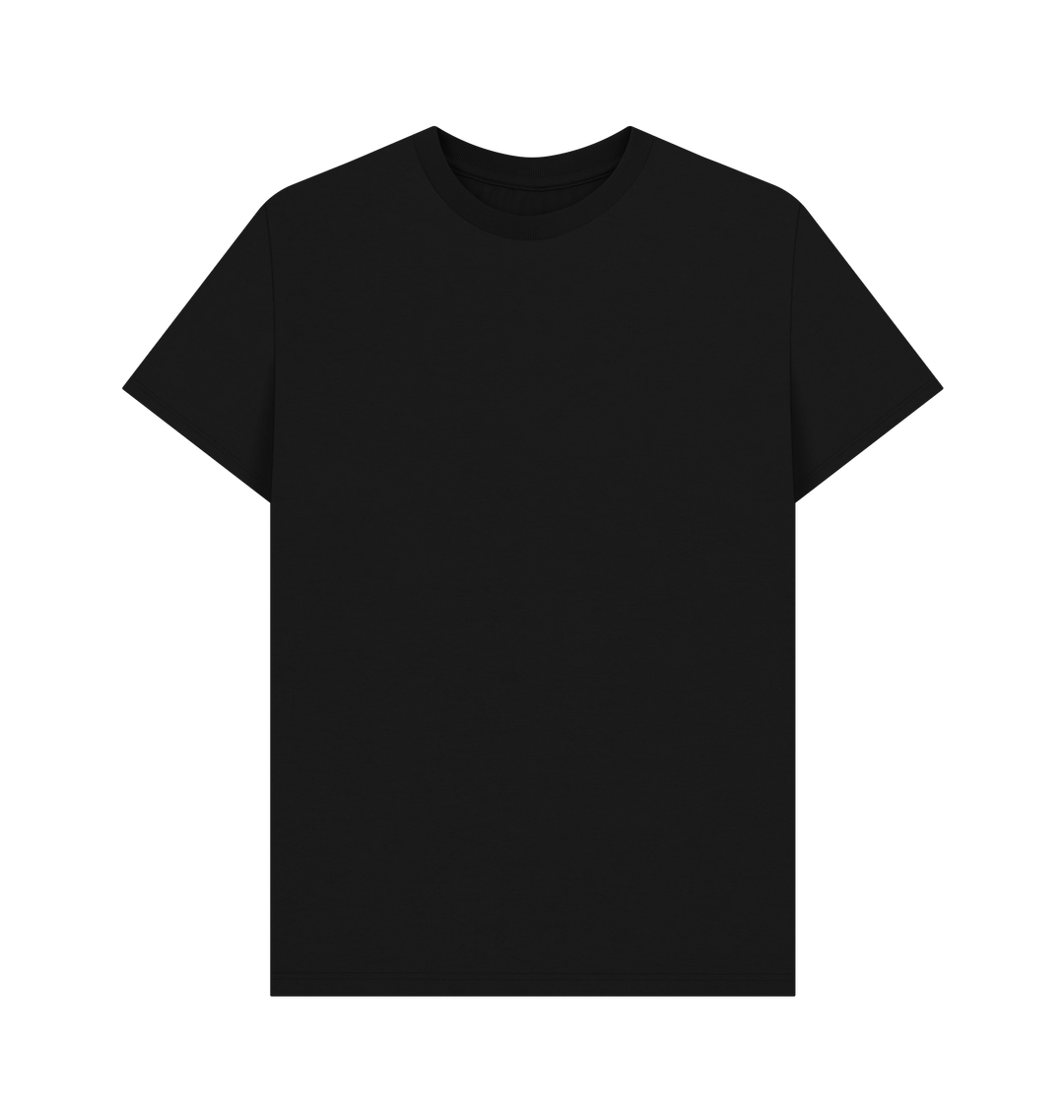 Black Men's Solid Organic Cotton Basic Tee