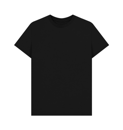 Black Men's Solid Organic Cotton Basic Tee