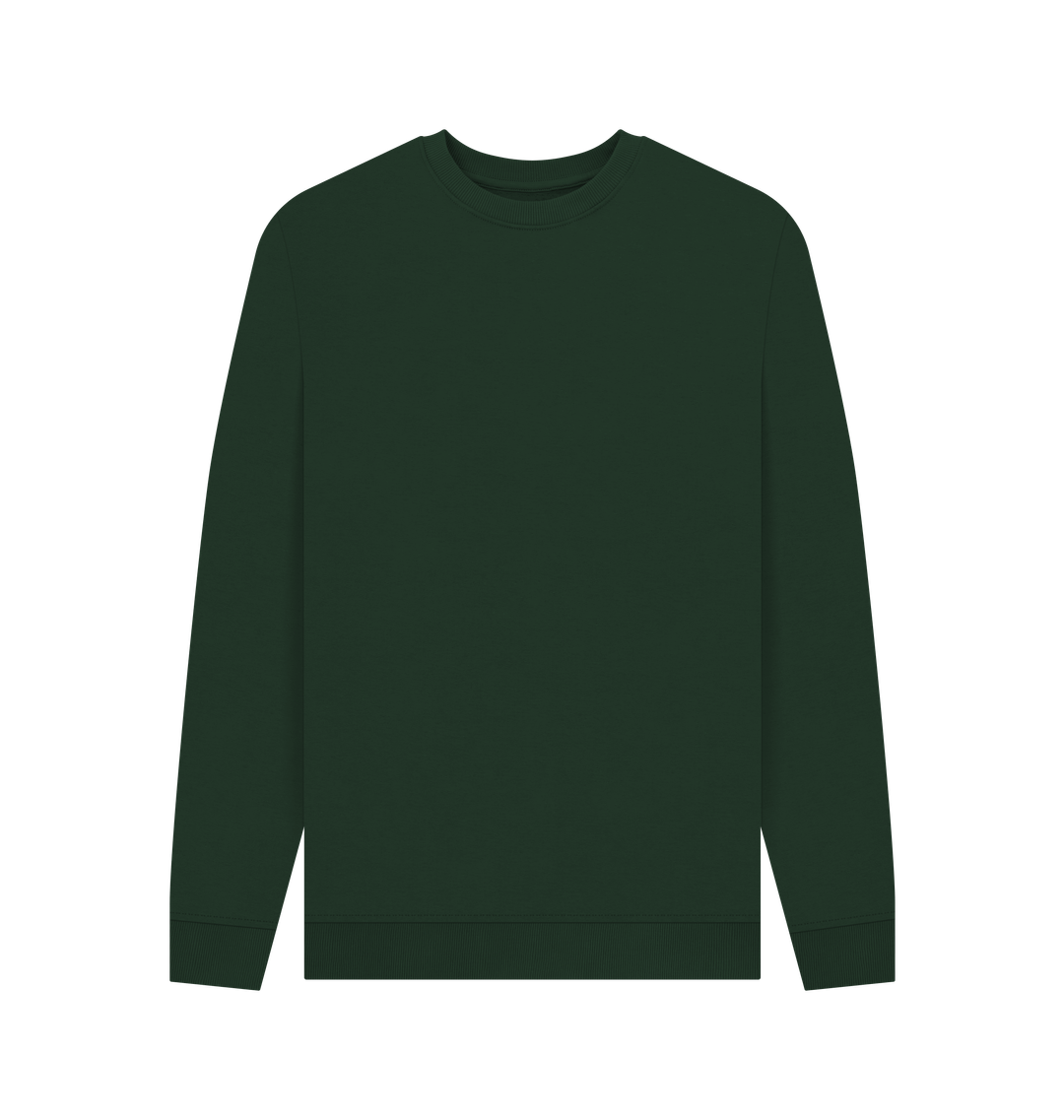 Evergreen Men's Solid Organic Cotton Crewneck Sweater