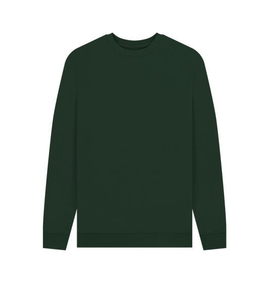 Evergreen Men's Solid Organic Cotton Crewneck Sweater