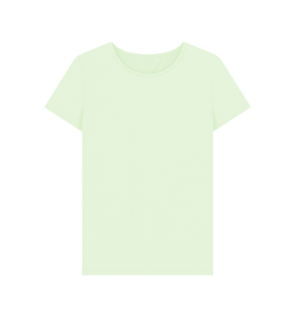 Pastel Green Women's Solid Organic Cotton Crewneck Tee