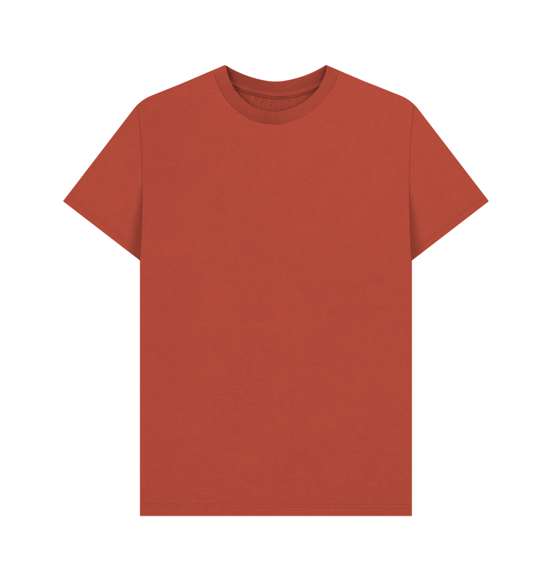 Rust Men's Solid Organic Cotton Basic Tee