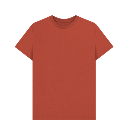 Rust Men's Solid Organic Cotton Basic Tee