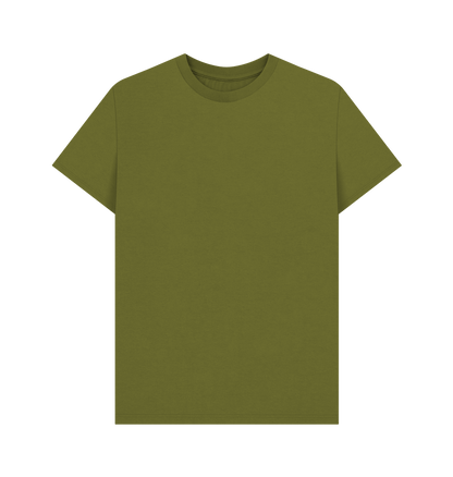 Moss Green Men's Solid Organic Cotton Basic Tee