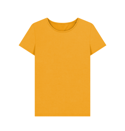 Mustard Women's Solid Organic Cotton Crewneck Tee