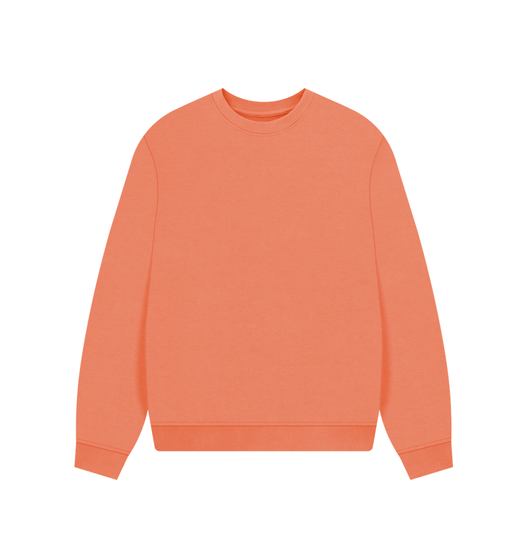 Apricot Women's Solid Organic Cotton Oversized Crewneck