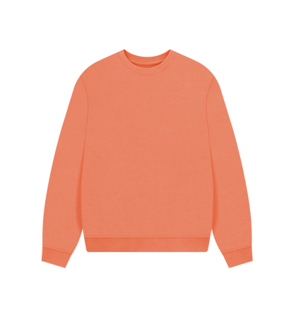 Apricot Women's Solid Organic Cotton Oversized Crewneck