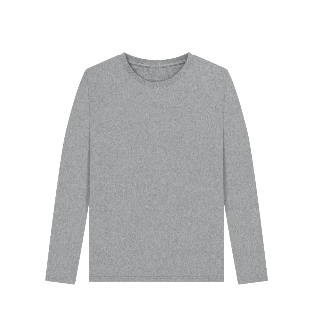 Athletic Grey Women's Solid Organic Cotton Long Sleeve Tee