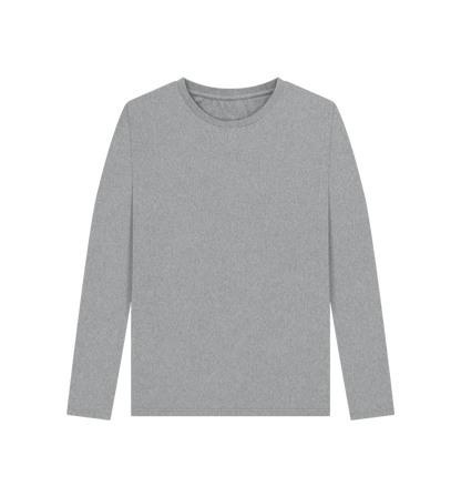 Athletic Grey Women's Solid Organic Cotton Long Sleeve Tee