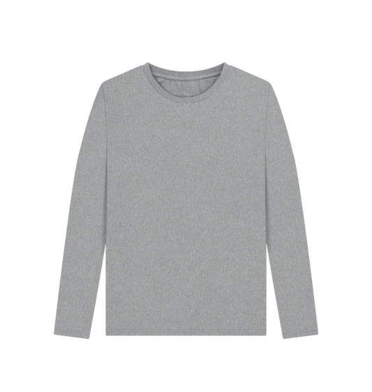 Athletic Grey Women's Solid Organic Cotton Long Sleeve Tee